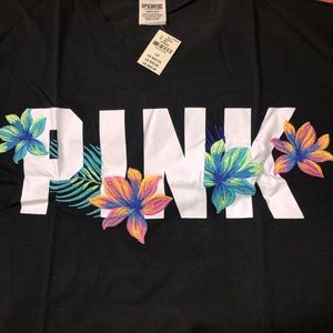 NIP Sz L PINK Long Sleeve Campus Tee